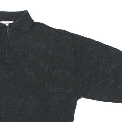 画像4: alvana（アルヴァナ）WASHI SKIPPER L/S KNIT（和紙スキッパーL/Sニット）/ Black（ブラック）