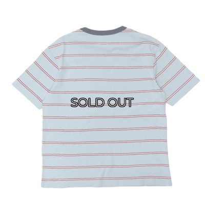 画像2: 『OUTLET』felco（フェルコ） S/S Crew Pocket Tee（S/SクルーポケットTシャツ）”CRESER STRIPE" / L,Blue-White×Burgundy Stripe（ライトブルー-ホワイト×バーガンディストライプ）※XLサイズのみ