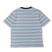 画像2: felco（フェルコ） S/S Crew Pocket Tee（S/SクルーポケットTシャツ）”CRESER STRIPE" / L,Blue-White×Burgundy Stripe（ライトブルー-ホワイト×バーガンディストライプ） (2)