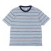 画像1: felco（フェルコ） S/S Crew Pocket Tee（S/SクルーポケットTシャツ）”CRESER STRIPE" / L,Blue-White×Burgundy Stripe（ライトブルー-ホワイト×バーガンディストライプ） (1)