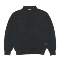 alvana（アルヴァナ）WASHI SKIPPER L/S KNIT（和紙スキッパーL/Sニット）/ Black（ブラック）