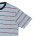 画像4: felco（フェルコ） S/S Crew Pocket Tee（S/SクルーポケットTシャツ）”CRESER STRIPE" / L,Blue-White×Burgundy Stripe（ライトブルー-ホワイト×バーガンディストライプ）