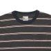 画像3: felco（フェルコ） S/S Crew Pocket Tee（S/SクルーポケットTシャツ）”CRESER STRIPE" / Deep Black-White×Burgundy Stripe（ダークブラック-ホワイト×バーガンディストライプ）