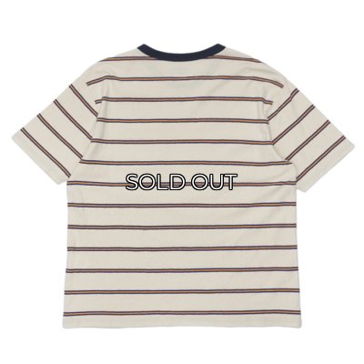 画像2: felco（フェルコ） S/S Crew Pocket Tee（S/SクルーポケットTシャツ）”CRESER STRIPE" / Natural-Blue×Mastard Stripe（ナチュラル-ブルー×マスタードストライプ）