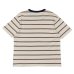 画像2: felco（フェルコ） S/S Crew Pocket Tee（S/SクルーポケットTシャツ）”CRESER STRIPE" / Natural-Blue×Mastard Stripe（ナチュラル-ブルー×マスタードストライプ） (2)