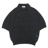 alvana（アルヴァナ）WASHI SKIPPER S/S KNIT（和紙スキッパーS/Sニット）/ Black（ブラック）