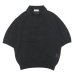 画像1: alvana（アルヴァナ）WASHI SKIPPER S/S KNIT（和紙スキッパーS/Sニット）/ Black（ブラック） (1)