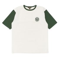 Nigel Cabourn（ナイジェル・ケーボン）Baseball Wappen T-Shirt（ベースボールワッペンTシャツ）/ Ivory×Green（アイボリー×グリーン）