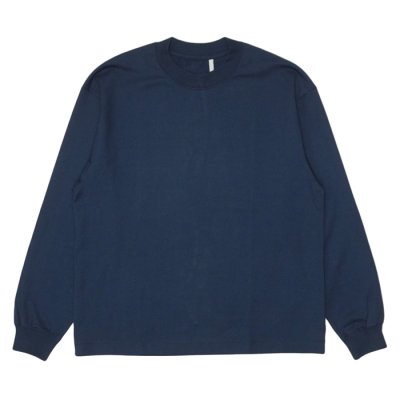 画像1: KAPTAIN SUNSHINE（キャプテンサンシャイン）Suvin Supima Tube Long Sleeve Tee Heavy（スビンスーピマチューブロングスリーブヘビーTシャツ）"SUVIN SUPIMA TUBE JERSEY HEAVY" / Steel Navy（スティールネイビー）