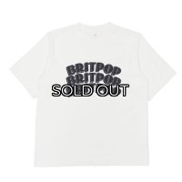 blurhms ROOTSTOCK（ブラームスルーツストック）BRITPOP Print Tee STANDARD（ブリットポップ プリントTシャツ"スタンダード"）/ White×Black（ホワイト×ブラック）