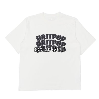 画像1: blurhms ROOTSTOCK（ブラームスルーツストック）BRITPOP Print Tee STANDARD（ブリットポップ プリントTシャツ"スタンダード"）/ White×Black（ホワイト×ブラック）