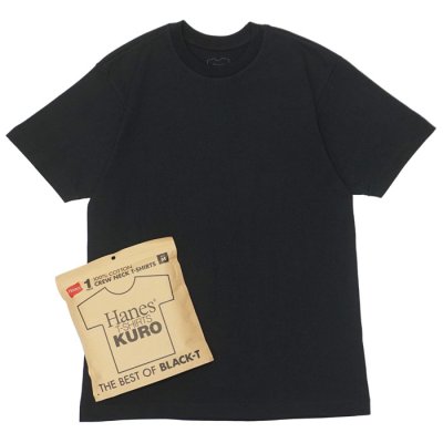 画像1: Hanes（ヘインズ）Crew Neck T-Shirts（クルーネックTシャツ）"KURO"/Black（ブラック）