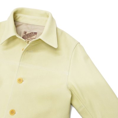 画像5: 【PointUp10%11/10迄】Y'2 LEATHER（ワイツーレザー）DEER SKIN ROUNDED HEM CAR COAT（ディアスキン カーコート）"Spring Edition" / Cream（クリーム）