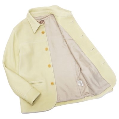 画像3: 【PointUp10%11/10迄】Y'2 LEATHER（ワイツーレザー）DEER SKIN ROUNDED HEM CAR COAT（ディアスキン カーコート）"Spring Edition" / Cream（クリーム）