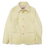 Y'2 LEATHER（ワイツーレザー）DEER SKIN ROUNDED HEM CAR COAT（ディアスキン カーコート）"Spring Edition" / Cream（クリーム）