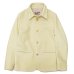 画像1: Y'2 LEATHER（ワイツーレザー）DEER SKIN ROUNDED HEM CAR COAT（ディアスキン カーコート）"Spring Edition" / Cream（クリーム） (1)
