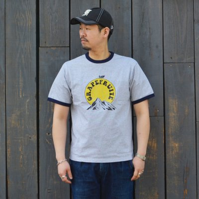 画像7: BARNS OUTFITTERS (バーンズアウトフィッターズ) Ringer Print Tee Shirt（リンガープリントTシャツ）”GARPEFLUITE?/ White(ホワイト)