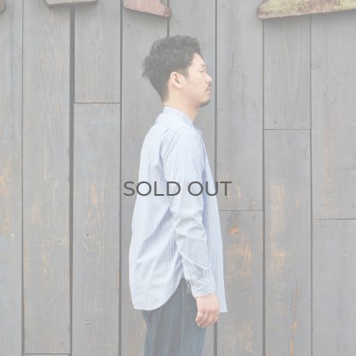 画像8: F.O.B FACTORY（エフオービーファクトリー）BAND COLLAR SHIRT（バンドカラーシャツ）"STRIPE" / White（ホワイト）
