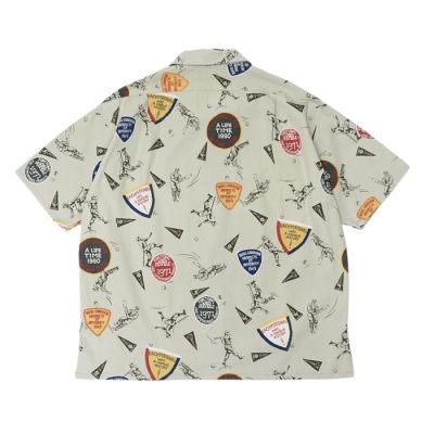 画像2: Nigel Cabourn（ナイジェル・ケーボン）OPEN COLLAR SHIRT（オープンカラーシャツ）"BB&CRIC" / Grey（グレー）