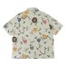 画像2: Nigel Cabourn（ナイジェル・ケーボン）OPEN COLLAR SHIRT（オープンカラーシャツ）"BB&CRIC" / Grey（グレー） (2)