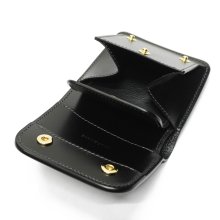 他の写真2: WILD SWANS（ワイルドスワンズ）CASA（カーサ）コンパクトウォレット/Black（ブラック）"シェルコードバン"×Black（ブラック）"サドルプルアップ"