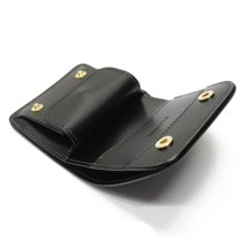 他の写真1: WILD SWANS（ワイルドスワンズ）CASA（カーサ）コンパクトウォレット/Black（ブラック）"シェルコードバン"×Black（ブラック）"サドルプルアップ"