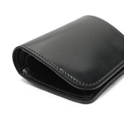 画像3: WILD SWANS(ワイルドスワンズ)CASA(カーサ)コンパクトウォレット/Black(ブラック)"シェルコードバン"×Black(ブラック)"サドルプルアップ"