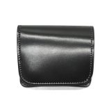 WILD SWANS（ワイルドスワンズ）CASA（カーサ）コンパクトウォレット/Black（ブラック）"シェルコードバン"×Black（ブラック）"サドルプルアップ"
