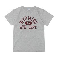 Champion（チャンピオン）77QS SHORT SLEEVE T-SHIRT（77QS ショートスリーブTシャツ）"TURE OF ARCHIVES" / Grey×Red（グレー×レッド）