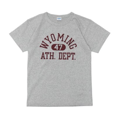 画像1: Champion（チャンピオン）77QS SHORT SLEEVE T-SHIRT（77QS ショートスリーブTシャツ）"TURE OF ARCHIVES" / Grey×Red（グレー×レッド）