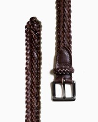 BEORMA（ベオーマ）34mm HERRINGBONE PLAITED BELT（34mmメッシュベルト）/ Dk.Brown（ダークブラウン）