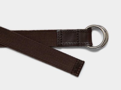 画像3: BEORMA(ベオーマ)W RING 25mm WEBBING BELT(ダブルリング25mmウェビングベルト)/ Brown(ブラウン)