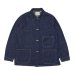 画像1: FULL COUNT（フルカウント）Denim Chore Jacket （デニムチョアジャケット）"10.5oz PW Military Denim" / Indigo Blue（インディゴブルー） (1)