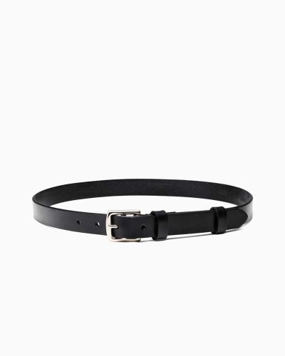 画像1: BEORMA（ベオーマ）BRIDLE LEATHER 22mm DOUBLE LOOP BELT（ブライドルレザー22mmダブルループベルト）/ Black（ブラック）