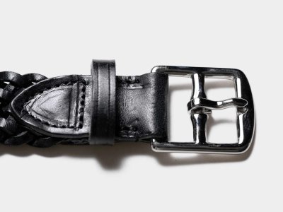 画像3: BEORMA（ベオーマ）28mm BASKET WEAVE PLAITED BELT（28mmメッシュベルト）/Black（ブラック）