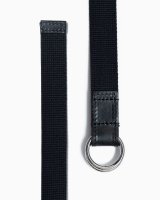 BEORMA（ベオーマ）W RING 25mm WEBBING BELT（ダブルリング25mmウェビングベルト）/ Black（ブラック）