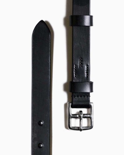 画像1: BEORMA（ベオーマ）BRIDLE LEATHER 22mm DOUBLE LOOP BELT（ブライドルレザー22mmダブルループベルト）/ Black（ブラック）
