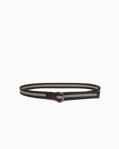画像2: BEORMA（ベオーマ）W RING 25mm WEBBING BELT（ダブルリング25mmウェビングベルト）/ Brown×Beige（ブラウン×ベージュ）