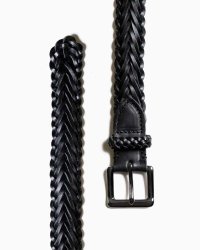 BEORMA（ベオーマ）34mm HERRINGBONE PLAITED BELT（34mmメッシュベルト）/ Black（ブラック）