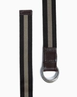 BEORMA（ベオーマ）W RING 25mm WEBBING BELT（ダブルリング25mmウェビングベルト）/ Brown×Beige（ブラウン×ベージュ）