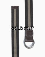 BEORMA（ベオーマ）W RING 25mm WEBBING BELT（ダブルリング25mmウェビングベルト）/ Brown×Beige（ブラウン×ベージュ）