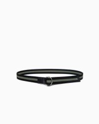 BEORMA（ベオーマ）W RING 25mm WEBBING BELT（ダブルリング25mmウェビングベルト）/ Black×Moss（ブラック×モスグリーン）