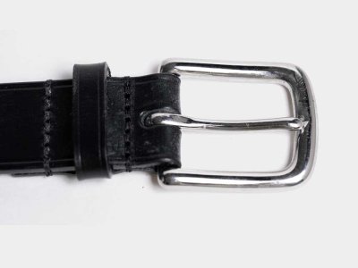 画像4: BEORMA(ベオーマ)BRIDLE LEATHER 28mm UNLINED BELT(ブライドルレザー28mmアンラインドベルト)/ Black(ブラック)
