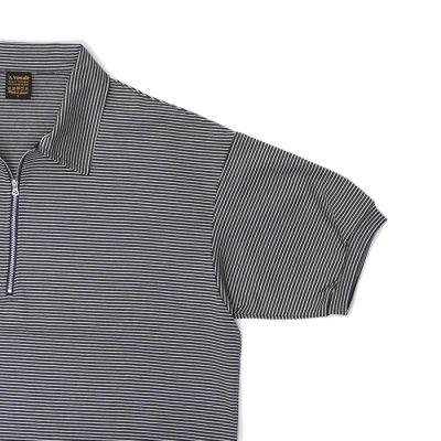 画像4: *A VONTADE(アボンタージ)Compact Border Half Zip Polo SS(コンパクトボーダーハーフジップポロ)/ Black×Ecru(ブラック×エクリュ)