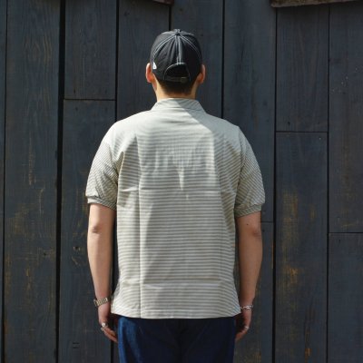 画像9: *A VONTADE(アボンタージ)Compact Border Half Zip Polo SS(コンパクトボーダーハーフジップポロ)/ Ecru×Marine(エクリュ×マリン)
