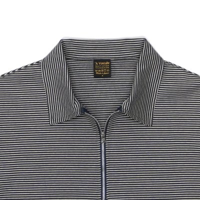 画像3: *A VONTADE(アボンタージ)Compact Border Half Zip Polo SS(コンパクトボーダーハーフジップポロ)/ Black×Ecru(ブラック×エクリュ)