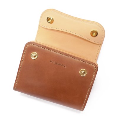画像3: WILD SWANS(ワイルドスワンズ)ENO(イーノ)ミニ3つ折りウォレット/Natural(ナチュラル)"シェルコードバン"×Natural(ナチュラル)"ブッテーロ"