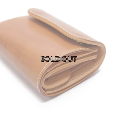 画像4: WILD SWANS（ワイルドスワンズ）ENO（イーノ）ミニ3つ折りウォレット/Natural（ナチュラル）"シェルコードバン"×Natural（ナチュラル）"ブッテーロ"