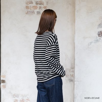 画像8: SAINT JAMES(セントジェームス)MORLAIX LOOSE(モーレ ルーズ)”Women" / ECUME×ENCRE(ミルキーホワイト×ブルーネイビー)