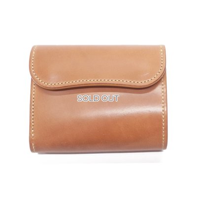 画像1: WILD SWANS（ワイルドスワンズ）ENO（イーノ）ミニ3つ折りウォレット/Natural（ナチュラル）"シェルコードバン"×Natural（ナチュラル）"ブッテーロ"